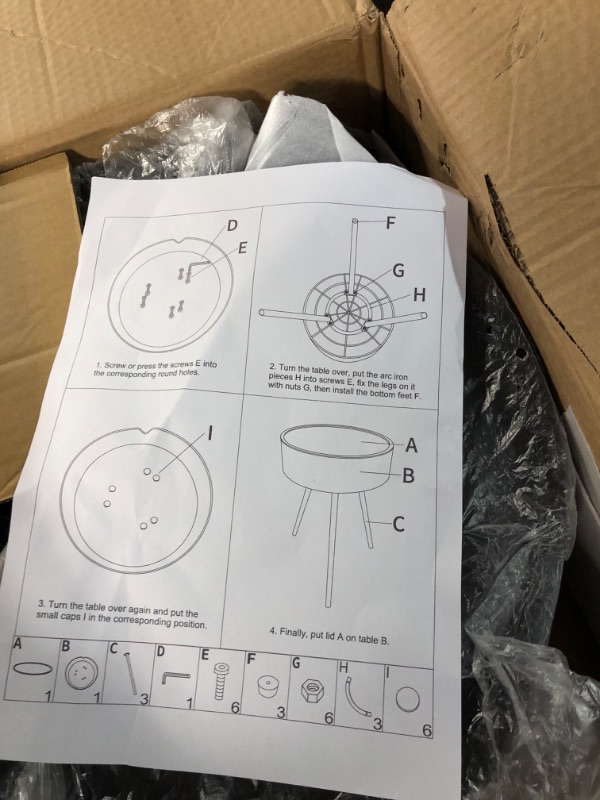 Photo 1 of TRUDING Round Side Table with Storage for Living Room, Modern Small End Table for Small Spaces, Black Nightstand