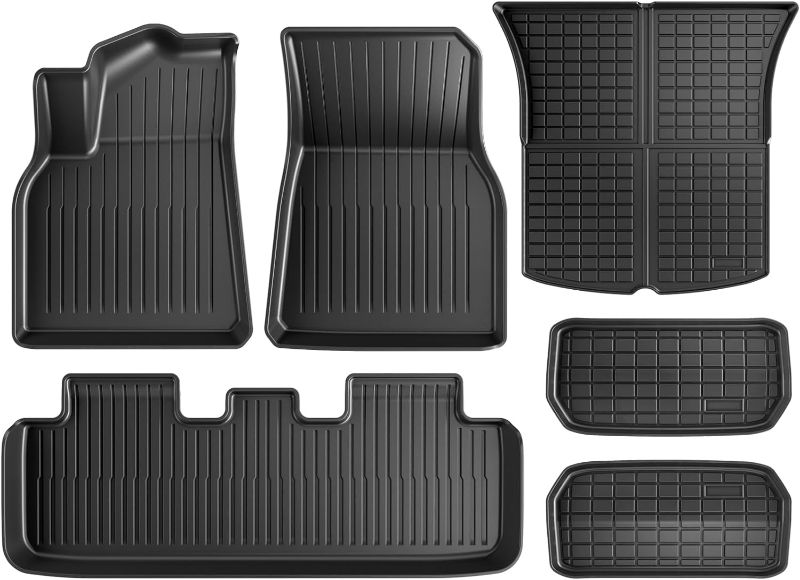 Photo 1 of Maysoo Tesla Model Y Floor Mats, Tesla Model Y 5-Seat 2020-2023 Accessories, All Weather Floor Mat Front Rear Cargo 