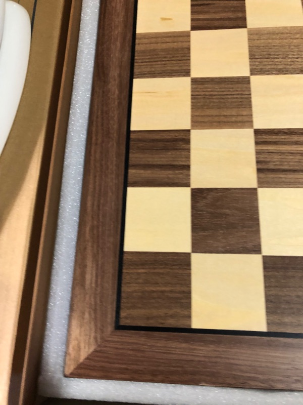 Photo 1 of AMEROUS 17 Inches Wooden Chess Board Only, Professional Tournament Chess Board Large with Gift Package - Chess 