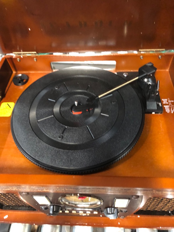 Photo 5 of Victrola Nostalgic 6-in-1 Bluetooth Record Player & Multimedia Center with Built-in Speakers - 3-Speed Turntable, CD & 