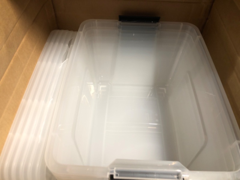 Photo 2 of **LID IS BROKEN** IRIS USA 40 Qt. Plastic Storage Bin Tote Organizing Container 