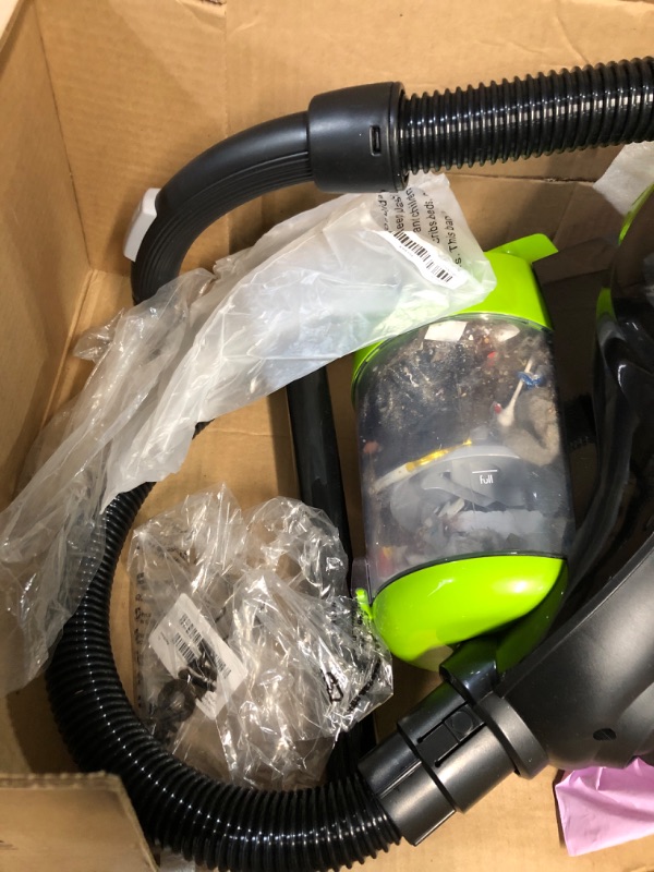 Photo 2 of **VERY USED** BISSELL Zing Lightweight, Bagless Canister Vacuum, 2156A Black/Citrus Lime Zing Canister