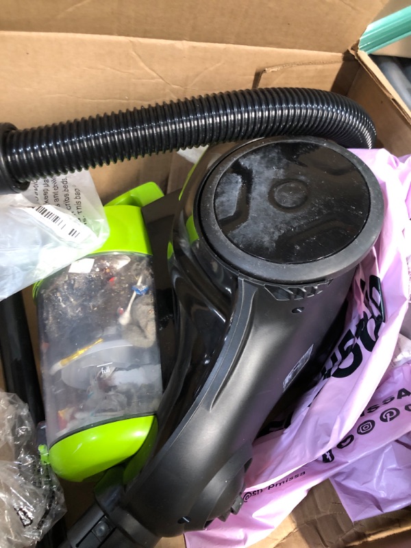 Photo 3 of **VERY USED** BISSELL Zing Lightweight, Bagless Canister Vacuum, 2156A Black/Citrus Lime Zing Canister