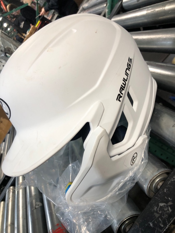 Photo 2 of **STOCK IMAGE IS A REFERENCE ONLY*** Rawlings | MACH Adjust | Matte Batting Helmet - MATTE WHITE- UNKNOWN SIZE