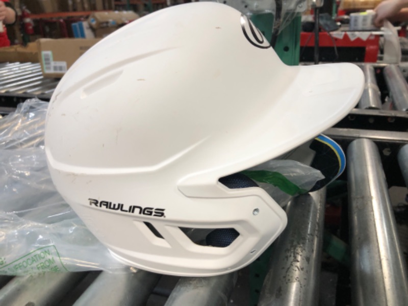 Photo 7 of **STOCK IMAGE IS A REFERENCE ONLY*** Rawlings | MACH Adjust | Matte Batting Helmet - MATTE WHITE- UNKNOWN SIZE