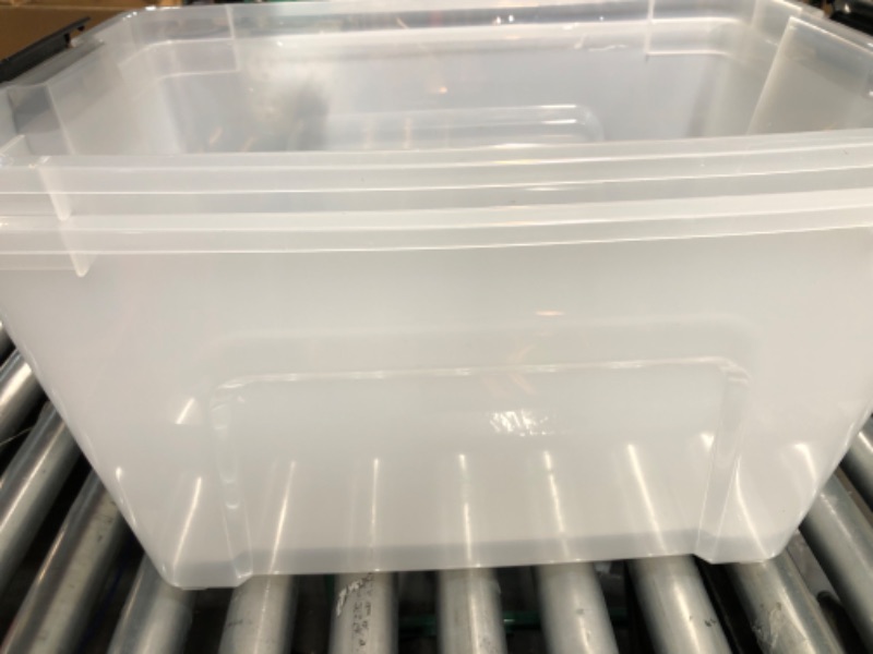 Photo 2 of **MISSING LIDS**  IRIS USA 12 Quart Stackable Plastic Storage Bins with Lids- PACK OF 2 