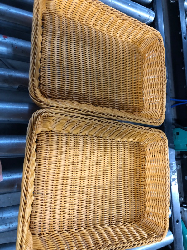 Photo 4 of 2 Pack 15.8 Inch Poly Wicker Bread Basket