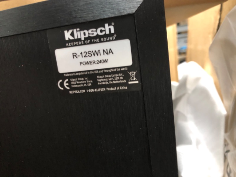 Photo 4 of Klipsch 12" 400 Watts Wireless Subwoofer Brushed Black Vinyl (R-12SWi)