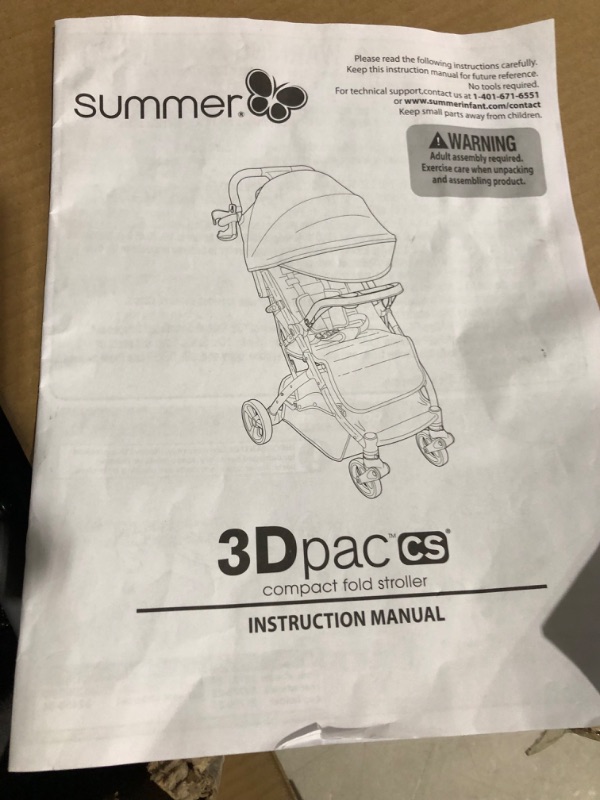 Photo 2 of **PARTS ONLY** **USED** Summer 3Dpac CS Compact Fold Stroller, Black – 