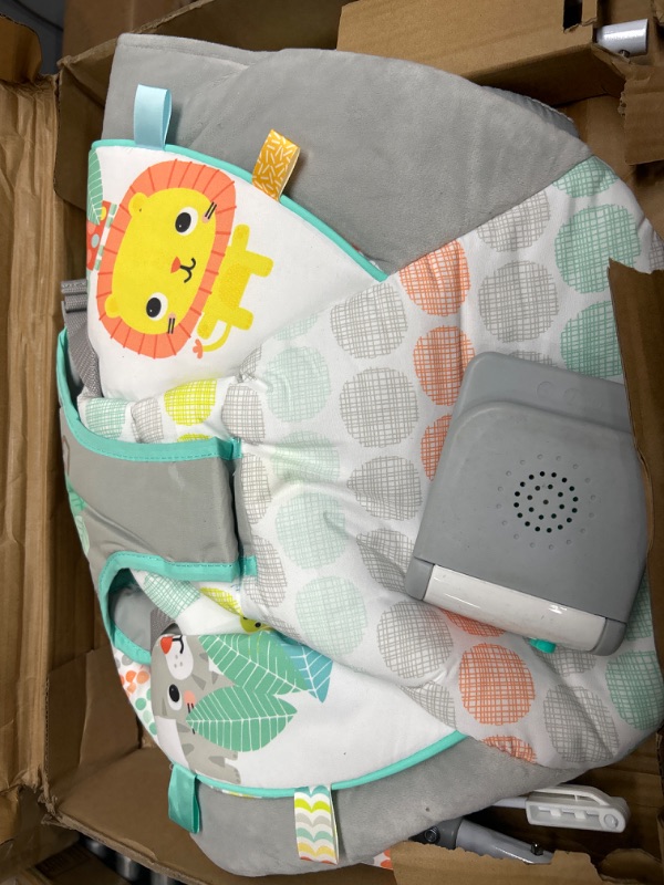 Photo 2 of Bright Starts Whimsical Wild Comfy Baby Bouncer Seat with Soothing Vibration and Music