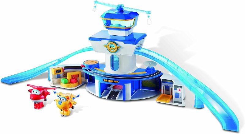 Photo 1 of *MAIN PIECE ONLY* Super Wings World Airport Playset, Includes 2" Transform-a-Bot Jett and Donnie Figures , Preschool Educational Learning Toys for Boys And Girls Age 3 4 5 6, Birthday Gifts For Kids
