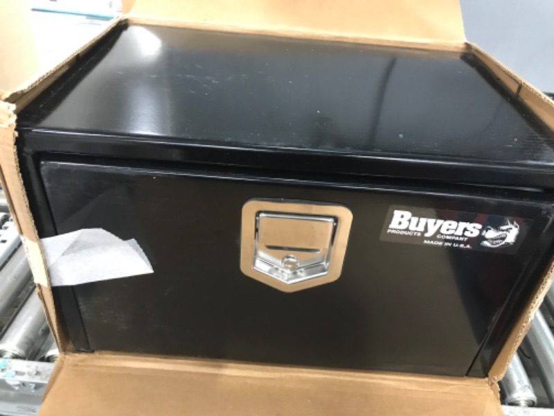 Photo 1 of Buyers Products 1703100 Black Steel Underbody Truck Box with Paddle Latch, 14 x 16 x 24 Inch 14x16x24 inches Black