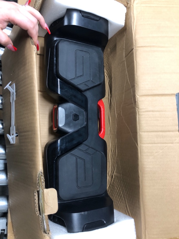 Photo 2 of ***SEE NOTE*** Gyroor All Terrain Hoverboard, 8.5" Off Road Hoverboards with 700w Motor, Adult Hoverboard with Metal Aluminum Shell, Bluetooth Speaker and Led Lights, Self Balancing Hoverboard for Kids Ages 6-12 2-Y1S-black