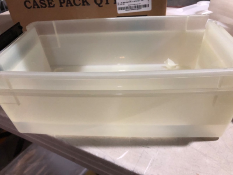 Photo 4 of *MINOR DAMAGE SEE NOTES*
IRIS USA 5 Qt. Plastic Storage Bin Tote Organizing Container with Lid 10 Pack