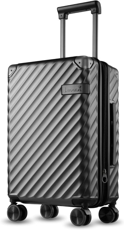 Photo 1 of 
LUGGEX Carry On Luggage 22x14x9 Airline Approved - 100% Polycarbonate Expandable Hard Shell Suitcase with Spinner Wheels (Black, 20 Inch)
Size:20
Color:Gun