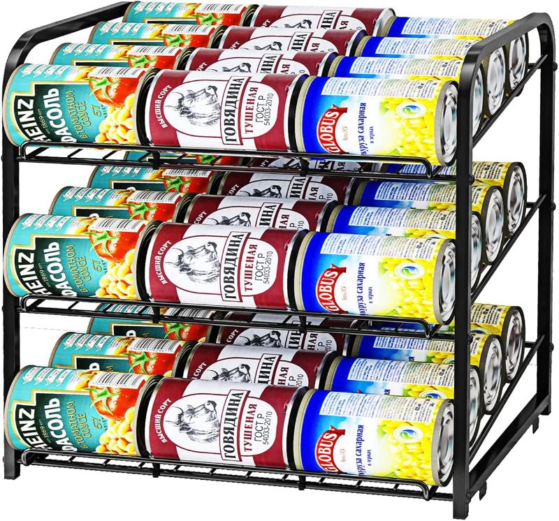 Photo 1 of 
AIYAKA Can Rack Organizer, 3 Tier Stackable Can Storage Dispenser, for Food Storage, Kitchen or Pantry, Storage for 36 Cans, Black
Item Package Quantity:1