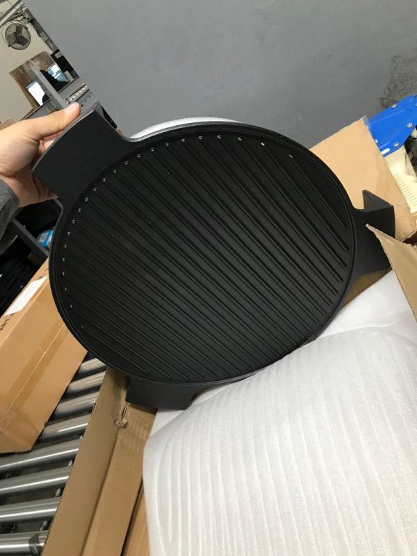 Photo 2 of 18" Cast Iron Plate Setter fit Large Big Green Egg 14" Cooking Surface Heat Deflector Large Big Green Egg Accessories,Pizza Stone for Other 18" Cooking Grills,Kamado Grill,18" fit L BGE