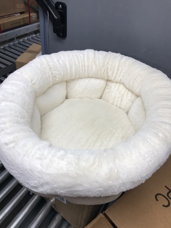 Photo 2 of 
Best Friends by Sheri The Original Calming Donut Cat and Dog Bed in Lux Fur Oyster, Small 23"
Size:Small 23" x 23"
Style:Bed Only