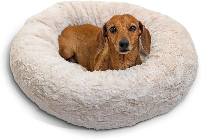 Photo 1 of 
Best Friends by Sheri The Original Calming Donut Cat and Dog Bed in Lux Fur Oyster, Small 23"
Size:Small 23" x 23"
Style:Bed Only