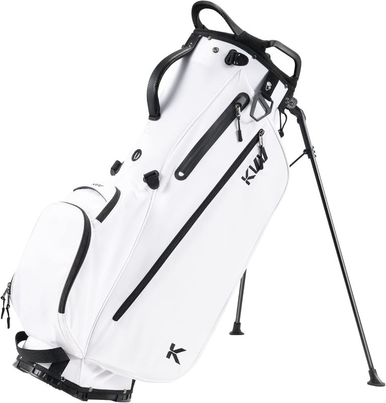 Photo 1 of 
KVV Lightweight Golf Stand Bag with 7 Way Full-Length Dividers, 5 Zippered Pockets, Automatically Adjustable Dual Straps?Elegant Design
Color:White