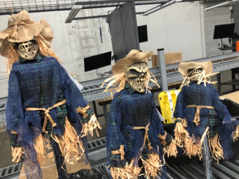 Photo 1 of 3 Ft. Animated LED Scarecrow New Halloween Decorations Scary