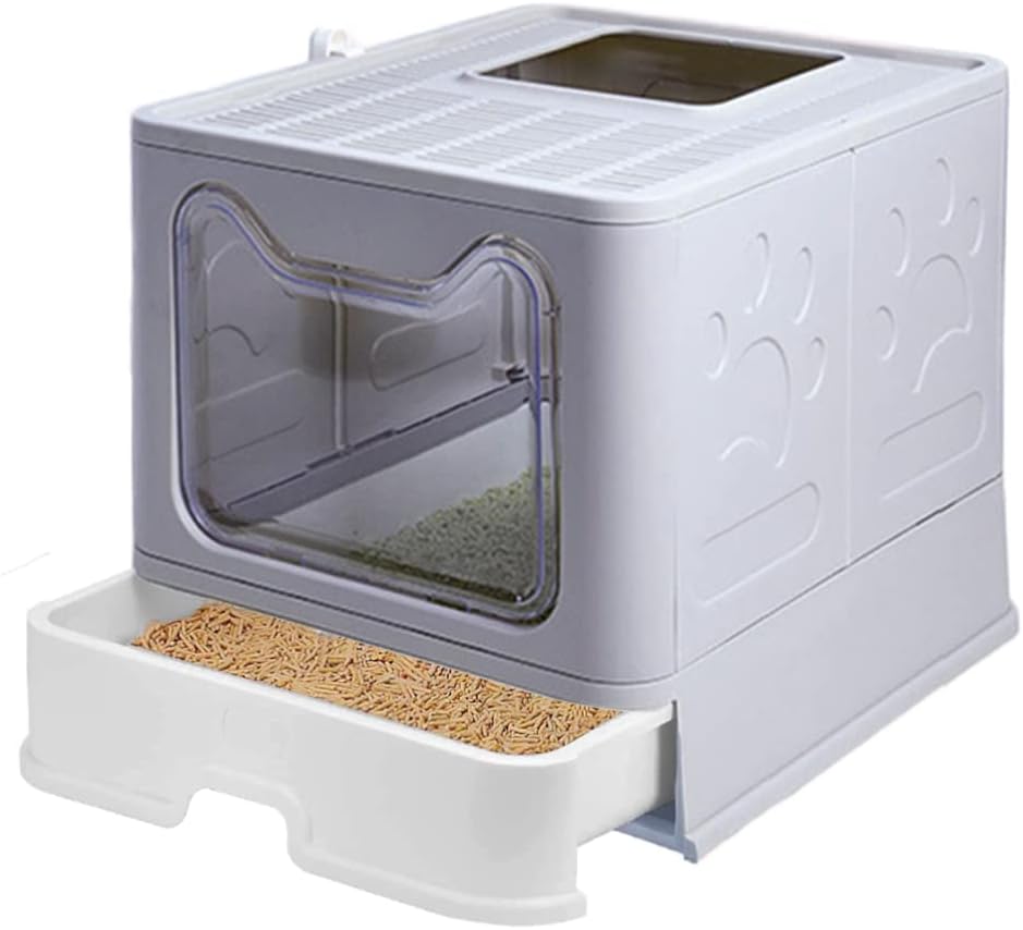 Photo 1 of 
Meikuler Cat Litter Box Large Litter Pan for Cats Foldable Litter Boxes Comes with Cat Litter Scoop (Grey)
Color:Grey