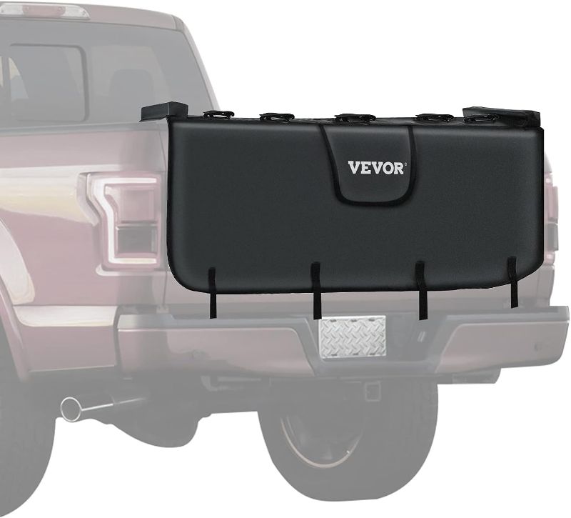 Photo 1 of VEVOR Tailgate Pad for Bikes, Tailgate Protection Cover Carries UP to 5 Mountain Bikes,54" Bike Pickup Pad for Pickup Truck
