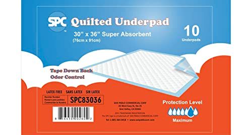 Photo 1 of 1122834-BG 30 X 36 in. Super Absorbent Material Heavy Absorbency Quilted Disposable Underpad, Blue - Pack of 10
