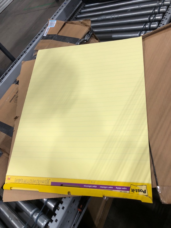 Photo 2 of Post-it Super Sticky Easel Pad, 25 x 30 Inches, 30 Sheets/Pad, 1 Pad (561SS), Yellow Lined Premium Self Stick Flip Chart Paper, Super Sticking Power