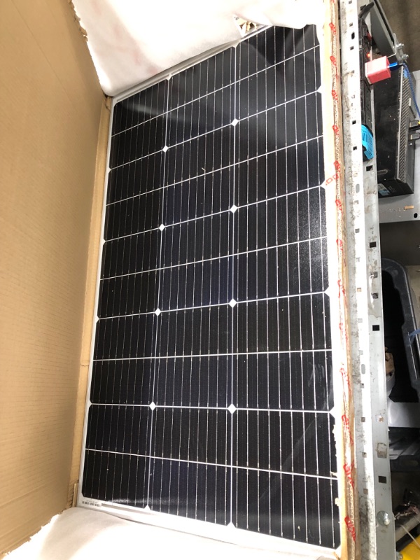 Photo 2 of DOKIO 100w 18v Solar Panel German TÜV Certification Monocrystalline(HIGH Efficiency) to Charge 12v Battery(Vented AGM Gel) or Off-Grid and Hybrid Power System for Home/Garden RV,Boat