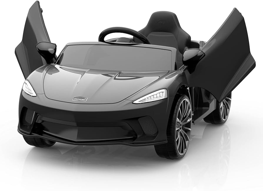 Photo 1 of 12V Licensed McLaren Battery Powered Sports Car with 2 Speeds, Parent Control, Sound System, LED Headlights and Hydraulic Doors (Black)