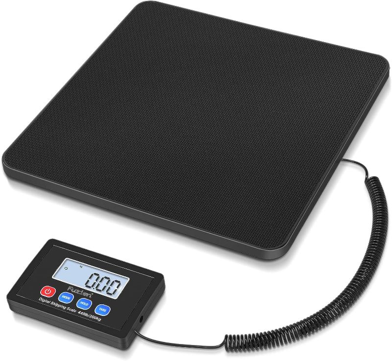 Photo 1 of 4 pack: Fuzion Digital Shipping Scale, 10g High Accuracy! 440lbs Postal Scale, Hold/Tare Function, Manual/Auto Off LCD Display, Lightweight Scale for Packages/Luggage/Home, Battery & AC Adapter Included
