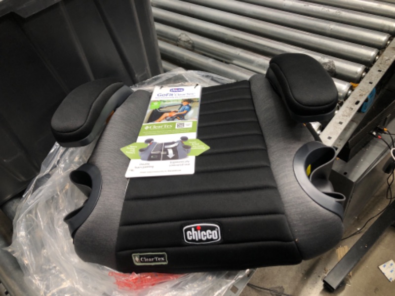 Photo 2 of Chicco GoFit ClearTex Backless Booster Car Seat - Shadow | Black Shadow GoFit with ClearTex No Chemicals