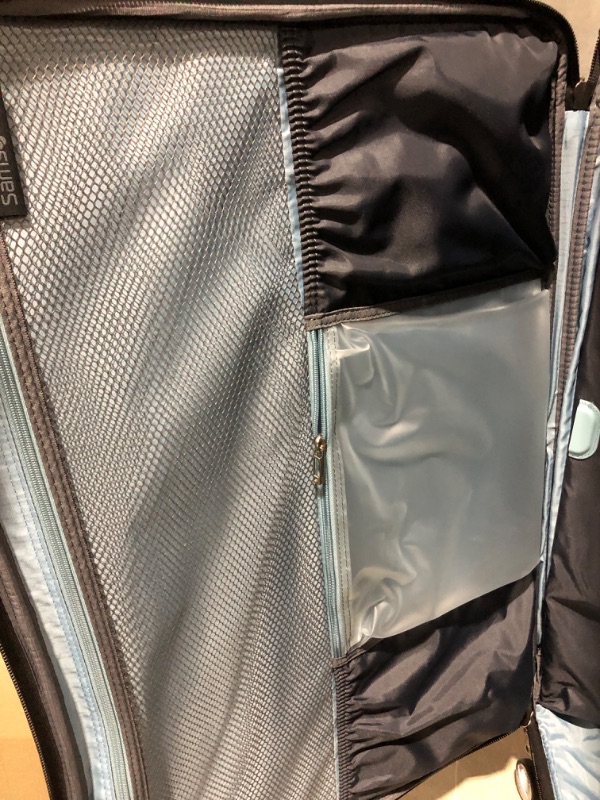 Photo 4 of ***USED - NO PACKAGING - DAMAGED - SEE COMMENTS***
Samsonite Solyte DLX Softside Expandable Luggage with Spinner Wheels, Mediterranean Blue, Checked-Large 29-Inch