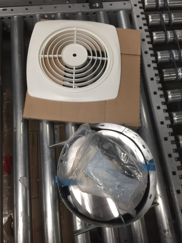 Photo 2 of Broan-NuTone 505 Exhaust Fan, White Vertical Discharge Ceiling Ventilation Fan, 8.5 Sones, 200 CFM, 8"