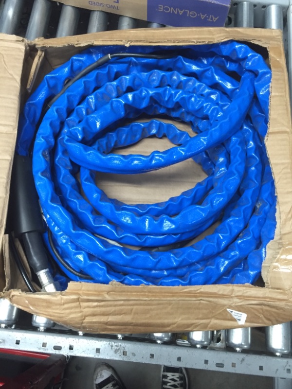 Photo 3 of Camco Heated Drinking Water Hose, - 20° F, 50-Foot, 5/8-Inch ID (22912-A) 50' Cold Weather (Freeze Protection to - 20?F) Frustration-Free Packaging