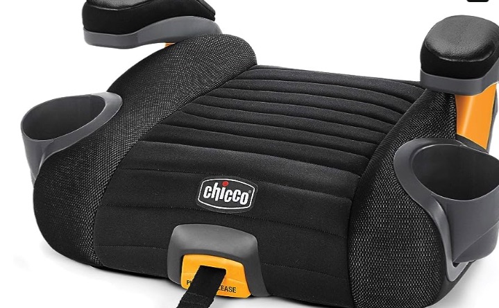 Photo 1 of Chicco GoFit Plus Backless Booster Car Seat with LATCH Attachment and Quick-Release LATCH Removal, Portable Travel Booster Seat for children 40-110 lbs. | Iron/Black
