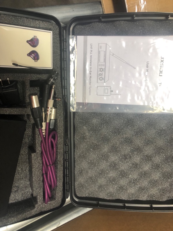 Photo 2 of JXSOU Wireless in-Ear Monitor System, Wireless IEM Syetem, UHF PLL 550-580MHZ Band Selectable Frequency, Stereo Monitor System with Earphone for Stage,...
