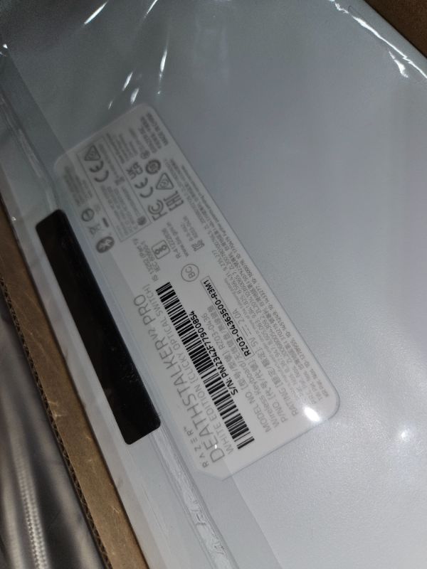 Photo 4 of Razer DeathStalker V2 Pro Wireless Gaming Keyboard: Low-Profile Optical Switches - Clicky Purple - HyperSpeed Wireless & Bluetooth 5.0 - Up to 200 Hrs - Ultra-Durable Coated Keycaps - RGB - White
