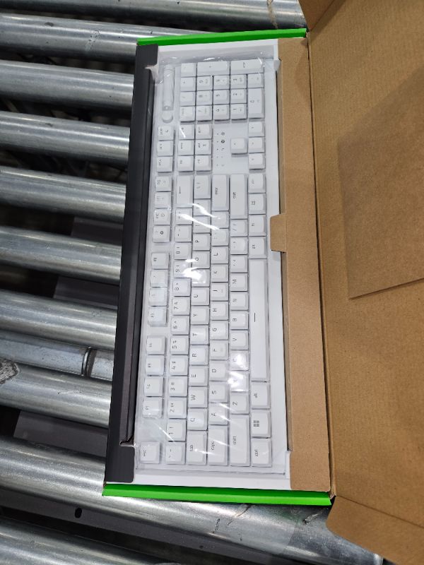 Photo 1 of Razer DeathStalker V2 Pro Wireless Gaming Keyboard: Low-Profile Optical Switches - Clicky Purple - HyperSpeed Wireless & Bluetooth 5.0 - Up to 200 Hrs - Ultra-Durable Coated Keycaps - RGB - White
