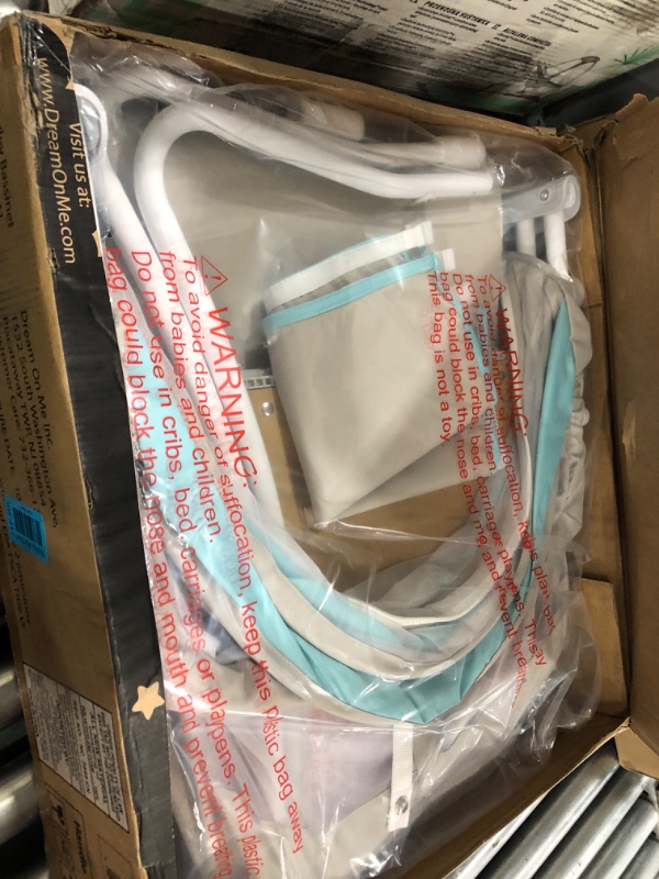 Photo 1 of Dream On Me Karley Bassinet in Blue/Grey