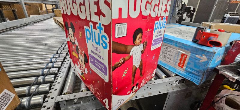 Photo 1 of Huggies Little Movers Plus Diapers, Size 4 (174-Count) Size 4 (174 Count)