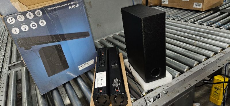 Photo 2 of GEOYEAO Sound Bars for TV with Subwoofer, 2.1ch Home Audio Soundbar & 3D & Deep Bass Subwoofer | Bluetooth & Multi-Connection | 2-in-1 Detachable Design | TV Surround Sound Speaker System