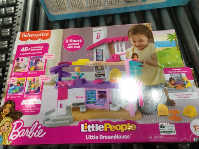 Photo 4 of Barbie Little DreamHouse by Fisher-Price Little People, Interactive Toddler playset with Lights, Music, Phrases, Figures and Play Pieces