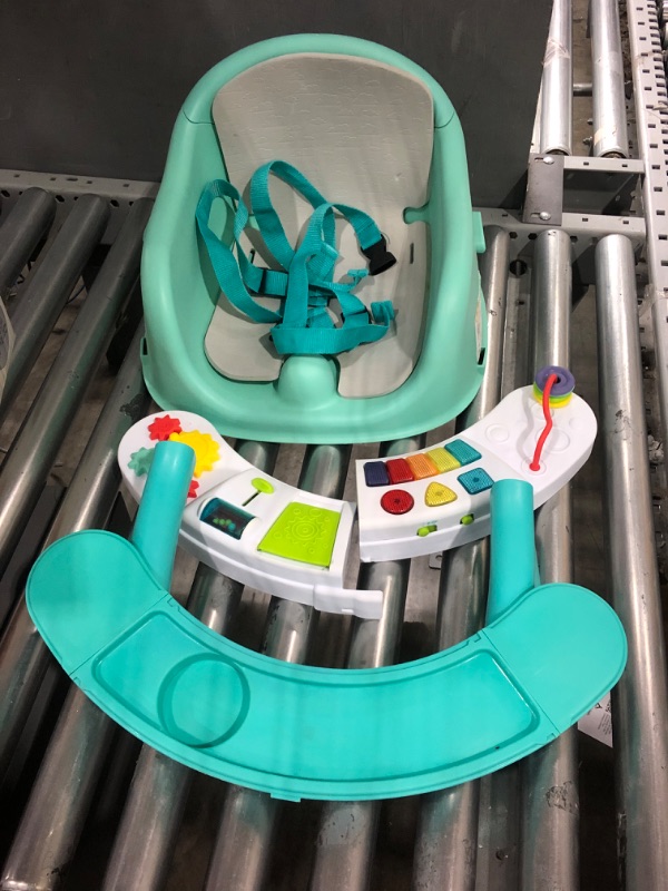 Photo 2 of Infantino Music & Lights 3-in-1 Discovery Seat and Booster - Convertible Booster, Infant Activity Seat and Feeding Seat with Electronic Piano for Sensory Exploration, for Babies and Toddlers, Mint