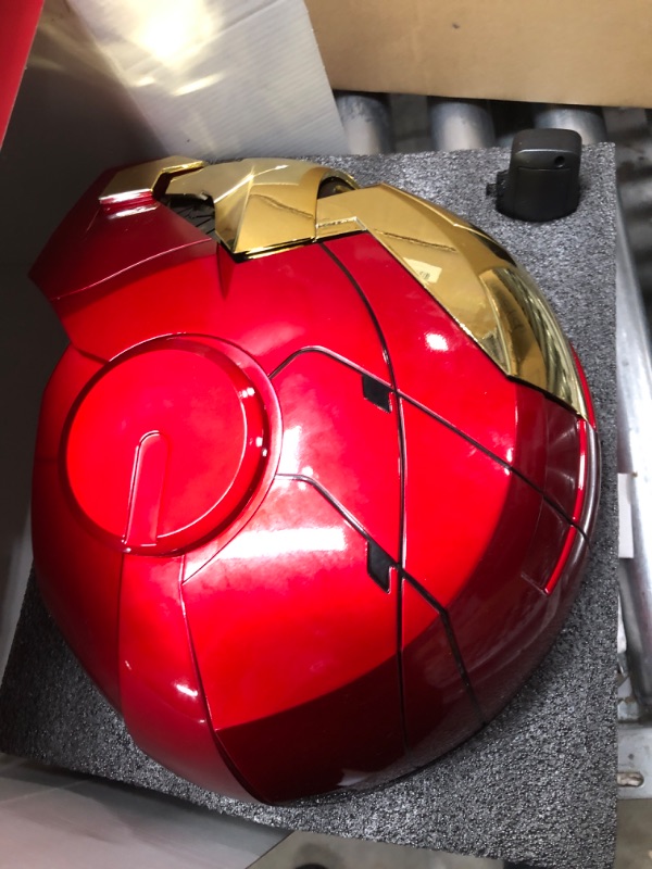 Photo 2 of (USED AND FOR PARTS ONLY) YONTYEQ Iron-man MK 5 Helmet Wearable Electronic Open/Close Iron-man Mask Kids Toys Birthday Christmas Gift Glod