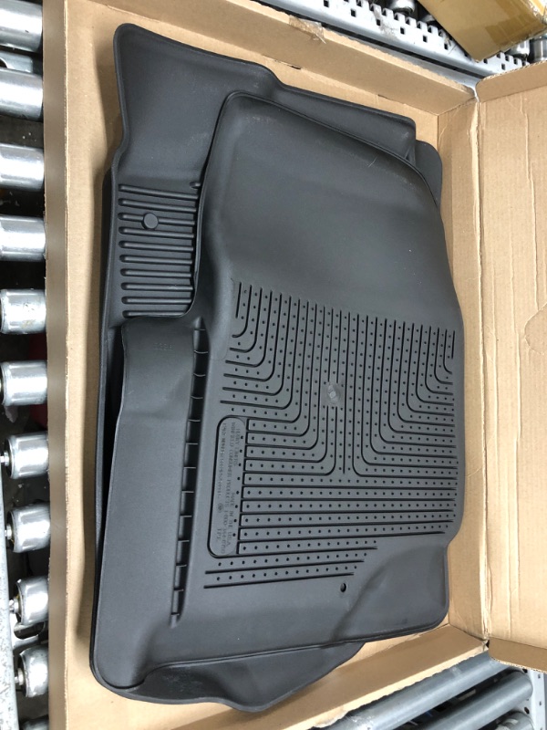 Photo 2 of Husky Liners X-act Contour Series | Front Floor Liners - Black | 53341 | Fits 2015-2022 Ford F-150 Crew/SuperCrew/Extended Cab 2 Pcs Black X-act Contour Front Floor Mats SuperCrew/SuperCab