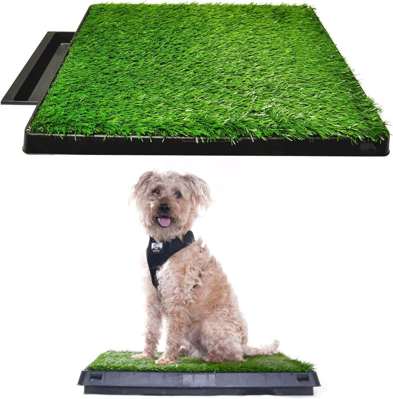 Photo 1 of *Not exact* Downtown Pet Supply Dog Potty Pad - Puppy & Dog Housebreaking Supplies - Super Potty Trainer System with Soft Turf Grass and Plastic Drawer & Wall - Dog Pee Pads Holder - 20 in x 25 in 20" x 25" w/ Drawer