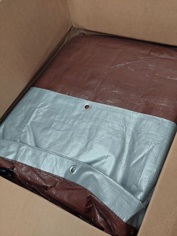 Photo 2 of *Not exact** Stansport Light-Duty Rip-Stop Tarp - Brown (U-1620) 1 Tarp