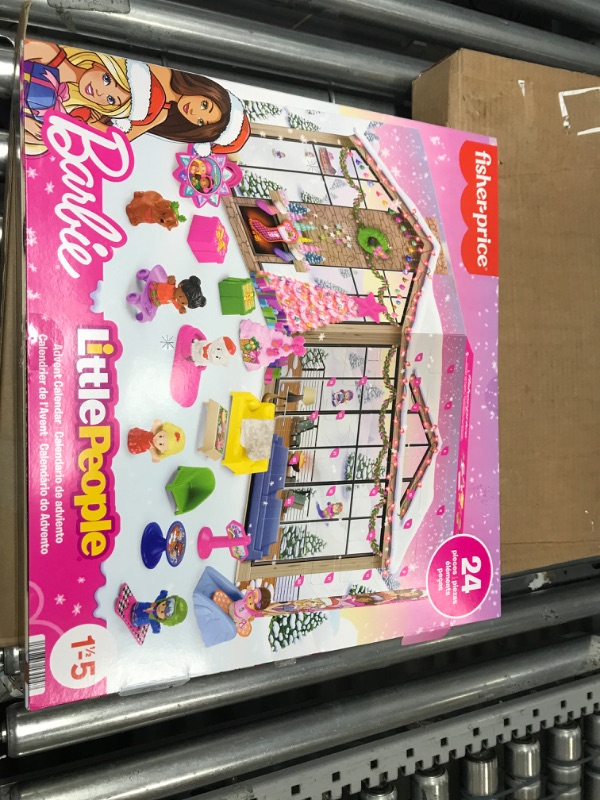 Photo 2 of Fisher-Price Little People Barbie Advent Calendar and Toddler Playset, 24 Christmas Figures and Play Pieces (Amazon Exclusive)